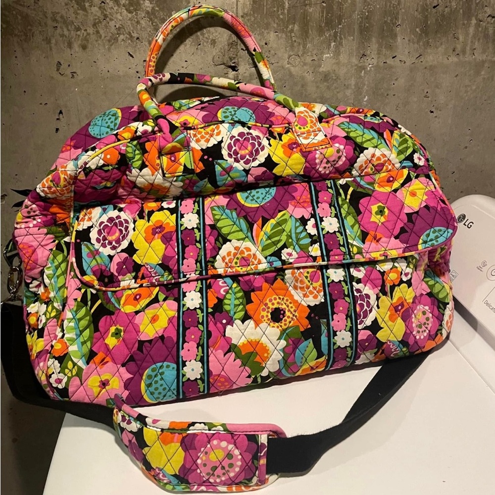 Vera Bradley Large duffle bag and matching tote bag.